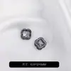 Clover de Quatro Folhas Colorido com Pedras Preciosas Zircônia, Banhado a Ouro 14K Colorido, Espaçadores, Acessórios para Joias Artesanais de Cristal para Pulseiras