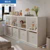Gabinete de celosía partition de mesita de noche semi-cerrado gabinete de almacenamiento de dormitorio estante de almacenamiento de estantería de mesita de noche almacenamiento de extremo de cama de piso ocho compartimentos