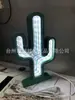 Cacto de Madeira Túnel Iluminação Casa Quente LED Luz Noturna Artesanato de Iluminação de Madeira