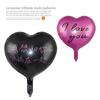Día de San Valentín Chino Confesión Amor Globo de Película de Aluminio 18 pulgadas Rojo Rosa Forma de Corazón Globo Puesto Callejero Boda Confesión Accesorios