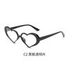 GLAZZY Europa y Estados Unidos moda transfronteriza gafas de sol de amor Octubre gafas de sol de corazón de melocotón tendencia gafas con forma de corazón personalidad estilo INS mujer