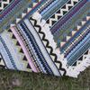 Tecido de piquenique boêmio vintage estilo ins portátil para acampamento ao ar livre, espessado, à prova de umidade, para engatinhar, atacado
