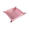 Caja de Almacenamiento de Cuero Nórdico Entrada Escritorio Bandeja para Guardar Llaves Cuero PU Plegable Cuatro Esquinas Plato para Dados