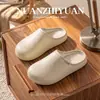 Pantuflas de Algodón EVA Hamuding para Mujer, Calientes con Felpa Adicional, Resistentes a la Suciedad, Fáciles de Limpiar, Silenciosas, Antideslizantes, Impermeables para Interiores