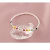 Pulsera de plata de ley S925 con diseño de arcoíris sonriente, ideal para niñas, estudiantes ...