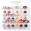 Árbol de Piedras de Cristal Tejido a Mano Árbol de Cristal de Riqueza Amatista Cuarzo Rosa Adorno de Escritorio Caja de Regalo