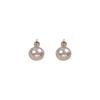 Aretes de Perla Rosa Sakura al Vapor Shijia con Cierre de Plata Esterlina 925 para Mujer Clips para Orejas Diseño de Nicho Aretes de Alta Gama