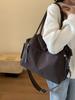Bolso Portátil de Gran Capacidad Transfronterizo 2024 Estilo Coreano Casual Estilo Perezoso Tela de Nailon Color Sólido Simple Para Desplazamientos Bolso de Hombro