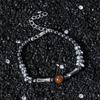 Pulseira de pedras olho de tigre com costura de cascalho estilo INS frio
