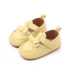 Primavera e Outono Novo Bebê Cor Sólida All-match Respirável Sola Macia Antiderrapante Sapatos de Criança Bonito Princesa Sapatos BXC4161