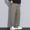 Pantalones Casuales Gruesos Transpirables para Hombre de Otoño e Invierno, Pantalones Elásticos para Hombre, Anti-arrugas, Caída Fuerte, Pantalones de Chándal Versátiles Adelgazantes