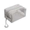 Bolsa de Almacenamiento Cuadrada de Malla de Panal, Bolsita Portátil para Auriculares y Llaves, Billetera Pequeña de Mano para Labial y Cable de Datos
