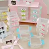 Caja de Almacenamiento de Cinta para Manualidades de Tres Capas Caja de Joyería Estilo Ins Portátil Estudiante Femenina Transparente Mini Caja de Almacenamiento de Escritorio