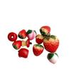 Simulación tridimensional fresa manzana resina accesorios pegamento crema diy funda para teléfono móvil accesorios para el cabello hebilla para zapatos pegatinas para refrigerador pegatinas para aretes