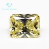 NÓS. Material 9A Chanfrado Retangular Flor de Carro Amarelo Dourado Claro Broca de Alto Carbono Corte de Placa Quebrada Pequeno Octogonal Amarelo Claro Broca Zircônio