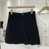 Falda de pana con botones y cintura alta con abertura para mujer, estilo coreano, otoño 2024, combina con todo, antideslizamiento.