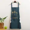 Avental de faca e garfo logo personalizado cozinha doméstica cozinhando alto valor à prova d'água à prova de óleo roupas de trabalho sujas verão fino