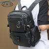 JMD Série leve cera mochila de couro coreano casual unissex mochila de couro genuíno retro computador mochila