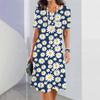 2024 Nuevo Vestido de Dama Estampado Floral Elegante Hermoso Vestido Midi Vestido de Verano para Mujer