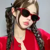 Gafas de Sol de Chica Popular Estilo Europeo y Americano, Gafas de Sol Anti-UV, Gafas de Sol Cat-Eye Versátiles Retro Transfronterizas, Envío Gratis F
