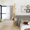 Cabideiro de chão para quarto vertical sala madeira maciça cabideiro de casacos e chapéus cabideiro doméstico cabideiro simples de chão