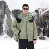 Jaqueta Tongkezhe outono e inverno, forro interno removível, com capuz, jaqueta casual masculina moderna de corte solto