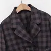 Superventas transfronterizo de AliExpress primavera 2026 nueva chaqueta casual versátil de cuadros de doble botonadura para mujer 2250836