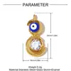 Colgante Retro Francés Corazón Ojo DIY Acero Inoxidable Collar Geométrico de Cristal para Mujer Colgante de Joyería de Acero de Titanio