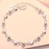 Pulseira de prata com pequenas estrelas estilo japonês e coreano, joia fashion de estrela de cinco pontas para meninas, fornecimento para WeChat, agente atacadista