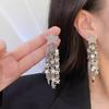 Aretes Europeos y Americanos de Borla Brillante de Alta Resistencia, Lujo Ligero, Elegantes, Diseño de Nicho, Aretes de Alta Gama, Aretes Exquisitos para Mujer