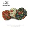 Boina Personalizada Estilo Étnico para Mujer Gorra de Pico Bordada Flor Retro Británica Sombrero Casual Versátil Adelante Sombrero de Pintor