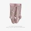 Meia-calça infantil, para criança pequena, primavera e outono, fina, estilosa, cheia de estrelas, corações duplos, meia-calça de base, meia-calça de bebê, menina
