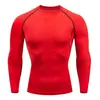 Mallas Deportivas Nuevas Transfronterizas para Hombre Ropa para Correr Fitness Cuello Redondo Secado Rápido Alta Elasticidad Ropa de Entrenamiento Top de Compresión