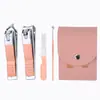 Set Personalizado de Cuatro Cortauñas de Alta Calidad, Cortauñas Portátiles para Uso en Casa, Manicura y Herramientas para Limpieza de Oídos