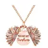 AliExpress comercio exterior transfronterizo girasol girasol apertura y cierre colgante joyería moda retro estilo europeo y americano galvanoplastia collar