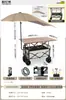 Carro de camping para exteriores, carretilla de mano plegable, carro de picnic de camping extragrande, remolque pequeño con barra de tiro, remolque pequeño para venta en puesto