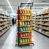 Estante expositor de snacks multicompartimento para supermercado, estante multicapa para papas fritas en bolsa y en lata, estante expositor de marcas de alimentos para supermercados