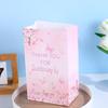 Bolsa de papel para regalo con estampado de mariposa rosa, romántica, creativa, para regalar en las fiestas, rectangular, bolsa de mano.