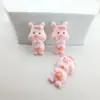 Accesorios de resina de cerdito lindo de dibujos animados, material para parches de pegamento de crema DIY para funda de teléfono móvil, caja de almacenamiento para tazas de agua, accesorios para el cabello