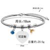 Pulsera Europea y Americana transfronteriza hueso de serpiente día del maestro acero inoxidable diamante azul conmemorativa regalo de vacaciones grabado pulsera de acero de titanio al por mayor