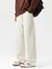 Pantalones Casuales Deportivos de Dobladillo Curvo Estilo Americano para Hombre ACU, Pantalones Largos Rectos Sueltos de Otoño con Corte Tridimensional