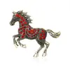 Broche de Cavalo Esmaltado Retrô de Moda de Venda Quente de Luxo Leve Versátil Anti-Exposição Acessório Pin de Roupa