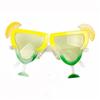 Gafas de Fiesta en la Playa Hawaiana Árbol de Coco Flamenco Loro Helado Flor Copa de Vino Peculiar y Genial
