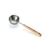 Cuchara Medidora de Acero Inoxidable 304 Transfronteriza 25ml Cuchara Medidora de Café con Mango de Madera de Haya Cuchara para Granos de Café de Cocina para Hornear