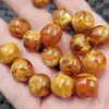 Cuentas vintage ámbar fluorescente, cuentas sueltas, cuentas de barril de ámbar artificial, cuentas de ámbar vintage, accesorios para joyería DIY, cuentas hechas a mano