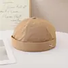 Gorro liso com logo X simples para homens e mulheres, chapéu docker sem aba, chapéu de moda versátil estilo coreano para primavera e outono