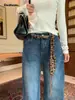 8.21 Chegada Nova: Jeans Reto 100% Algodão Ideal Team para Mulheres, Estilo Old Money, Calça Longa Emagrecedora 11013