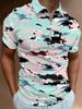 Comercio Exterior talla extra Camisa Polo para Hombre Estampado Digital Camisa Polo para Hombre Camiseta de Manga Corta Top Camiseta de Manga Corta Lapp