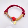 Doze Signos do Zodíaco Pulseiras de Cinábrio Genuíno de Alta Qualidade Tecidas à Mão, Cinábrio de Alto Teor Atacado