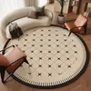 2026 Alfombra Redonda Nueva Dormitorio Fácil Cuidado Estilo Vintage Sala de Estar Sofá Mesa de Café Silla Giratoria para Computadora Tapete de Piso Junto a la Cama